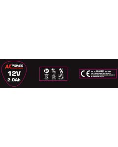 FERM AX-Power CDA1193  Accu 12V - 2.0Ah Li-Ion